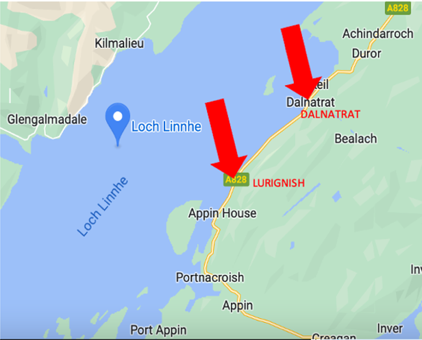 Loch Linnhe proposed fish farm sites